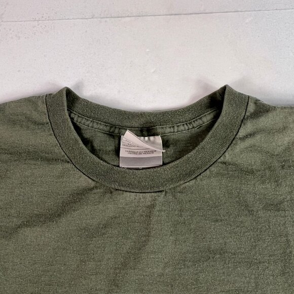 Vintage Y2K Nike Shirt Adult Medium Green & White Faded Small Contrast Logo Tee - Picture 3 of 10